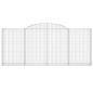 vidaXL Cesti Gabbioni ad Arco 12 pz 300x30x120/140 cm Ferro Zincato