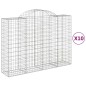 vidaXL Cesti Gabbioni ad Arco 10 pz 200x50x140/160 cm Ferro Zincato vidaXL Cesti Gabbioni ad Arco 10 pz 200x50x140/160 cm Ferro Zincato