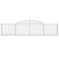vidaXL Cesti Gabbioni ad Arco 17 pz 300x30x60/80 cm Ferro Zincato vidaXL Cesti Gabbioni ad Arco 17 pz 300x30x60/80 cm Ferro Zincato