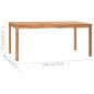 Tavolo da Pranzo da Giardino 180x90x77 cm in Massello di Teak Tavolo da Pranzo da Giardino 180x90x77 cm in Massello di Teak