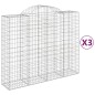 vidaXL Cesti Gabbioni ad Arco 3 pz 200x50x160/180 cm Ferro Zincato vidaXL Cesti Gabbioni ad Arco 3 pz 200x50x160/180 cm Ferro Zincato