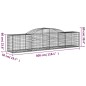 vidaXL Cesti Gabbioni ad Arco 11 pz 300x50x60/80 cm Ferro Zincato vidaXL Cesti Gabbioni ad Arco 11 pz 300x50x60/80 cm Ferro Zincato