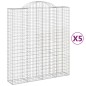 vidaXL Cesti Gabbioni ad Arco 5 pz 200x50x220/240 cm Ferro Zincato vidaXL Cesti Gabbioni ad Arco 5 pz 200x50x220/240 cm Ferro Zincato