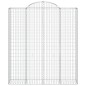 vidaXL Cesti Gabbioni ad Arco 5 pz 200x50x220/240 cm Ferro Zincato vidaXL Cesti Gabbioni ad Arco 5 pz 200x50x220/240 cm Ferro Zincato