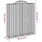 vidaXL Cesti Gabbioni ad Arco 5 pz 200x50x220/240 cm Ferro Zincato vidaXL Cesti Gabbioni ad Arco 5 pz 200x50x220/240 cm Ferro Zincato