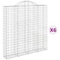 vidaXL Cesti Gabbioni ad Arco 6 pz 200x30x200/220 cm Ferro Zincato vidaXL Cesti Gabbioni ad Arco 6 pz 200x30x200/220 cm Ferro Zincato