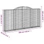 vidaXL Cesti Gabbioni ad Arco 6 pz 300x30x140/160 cm Ferro Zincato vidaXL Cesti Gabbioni ad Arco 6 pz 300x30x140/160 cm Ferro Zincato