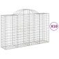 vidaXL Cesti Gabbioni ad Arco 10 pz 200x50x120/140 cm Ferro Zincato vidaXL Cesti Gabbioni ad Arco 10 pz 200x50x120/140 cm Ferro Zincato