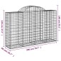 vidaXL Cesti Gabbioni ad Arco 10 pz 200x50x120/140 cm Ferro Zincato vidaXL Cesti Gabbioni ad Arco 10 pz 200x50x120/140 cm Ferro Zincato