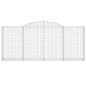 vidaXL Cesti Gabbioni ad Arco 2 pz 300x30x120/140 cm Ferro Zincato vidaXL Cesti Gabbioni ad Arco 2 pz 300x30x120/140 cm Ferro Zincato