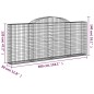 vidaXL Cesti Gabbioni ad Arco 2 pz 300x30x120/140 cm Ferro Zincato vidaXL Cesti Gabbioni ad Arco 2 pz 300x30x120/140 cm Ferro Zincato