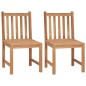 Sedie da Giardino 2 pz in Legno Massello di Teak Sedie da Giardino 2 pz in Legno Massello di Teak
