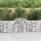 vidaXL Cesti Gabbioni ad Arco 3 pz 200x30x80/100 cm Ferro Zincato vidaXL Cesti Gabbioni ad Arco 3 pz 200x30x80/100 cm Ferro Zincato