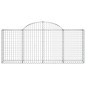 vidaXL Cesti Gabbioni ad Arco 3 pz 200x30x80/100 cm Ferro Zincato vidaXL Cesti Gabbioni ad Arco 3 pz 200x30x80/100 cm Ferro Zincato