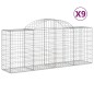 vidaXL Cesti Gabbioni ad Arco 9 pz 200x50x80/100 cm Ferro Zincato vidaXL Cesti Gabbioni ad Arco 9 pz 200x50x80/100 cm Ferro Zincato