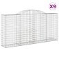 vidaXL Cesti Gabbioni ad Arco 9 pz 300x50x140/160 cm Ferro Zincato vidaXL Cesti Gabbioni ad Arco 9 pz 300x50x140/160 cm Ferro Zincato