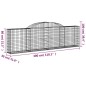 vidaXL Cesti Gabbioni ad Arco 3 pz 300x30x80/100 cm Ferro Zincato vidaXL Cesti Gabbioni ad Arco 3 pz 300x30x80/100 cm Ferro Zincato