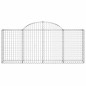 vidaXL Cesti Gabbioni ad Arco 5 pz 200x30x80/100 cm Ferro Zincato vidaXL Cesti Gabbioni ad Arco 5 pz 200x30x80/100 cm Ferro Zincato