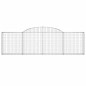vidaXL Cesti Gabbioni ad Arco 4 pz 300x30x80/100 cm Ferro Zincato vidaXL Cesti Gabbioni ad Arco 4 pz 300x30x80/100 cm Ferro Zincato