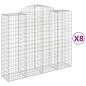 vidaXL Cesti Gabbioni ad Arco 8 pz 200x50x160/180 cm Ferro Zincato vidaXL Cesti Gabbioni ad Arco 8 pz 200x50x160/180 cm Ferro Zincato