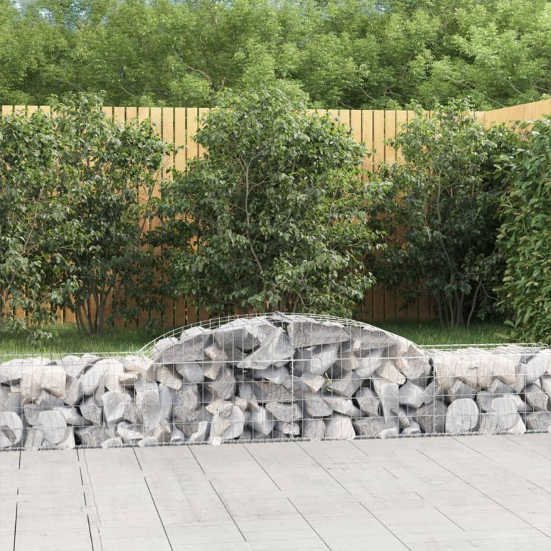 vidaXL Cesti Gabbioni ad Arco 6 pz 300x50x40/60 cm Ferro Zincato vidaXL Cesti Gabbioni ad Arco 6 pz 300x50x40/60 cm Ferro Zincato