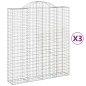 vidaXL Cesti Gabbioni ad Arco 3 pz 200x50x220/240 cm Ferro Zincato vidaXL Cesti Gabbioni ad Arco 3 pz 200x50x220/240 cm Ferro Zincato