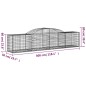 vidaXL Cesti Gabbioni ad Arco 7 pz 300x50x60/80 cm Ferro Zincato vidaXL Cesti Gabbioni ad Arco 7 pz 300x50x60/80 cm Ferro Zincato
