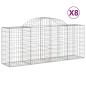 vidaXL Cesti Gabbioni ad Arco 8 pz 200x50x80/100 cm Ferro Zincato vidaXL Cesti Gabbioni ad Arco 8 pz 200x50x80/100 cm Ferro Zincato