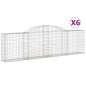 vidaXL Cesti Gabbioni ad Arco 6 pz 300x30x80/100 cm Ferro Zincato vidaXL Cesti Gabbioni ad Arco 6 pz 300x30x80/100 cm Ferro Zincato