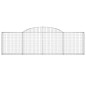 vidaXL Cesti Gabbioni ad Arco 6 pz 300x30x80/100 cm Ferro Zincato vidaXL Cesti Gabbioni ad Arco 6 pz 300x30x80/100 cm Ferro Zincato