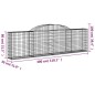 vidaXL Cesti Gabbioni ad Arco 6 pz 300x30x80/100 cm Ferro Zincato vidaXL Cesti Gabbioni ad Arco 6 pz 300x30x80/100 cm Ferro Zincato