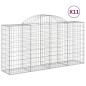 vidaXL Cesti Gabbioni ad Arco 11 pz 200x50x100/120 cm Ferro Zincato vidaXL Cesti Gabbioni ad Arco 11 pz 200x50x100/120 cm Ferro Zincato