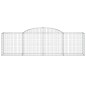 vidaXL Cesti Gabbioni ad Arco 13 pz 300x50x80/100 cm Ferro Zincato vidaXL Cesti Gabbioni ad Arco 13 pz 300x50x80/100 cm Ferro Zincato