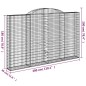 vidaXL Cesti Gabbioni ad Arco 2 pz 300x30x180/200 cm Ferro Zincato vidaXL Cesti Gabbioni ad Arco 2 pz 300x30x180/200 cm Ferro Zincato