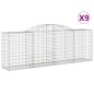 vidaXL Cesti Gabbioni ad Arco 9 pz 300x50x100/120 cm Ferro Zincato vidaXL Cesti Gabbioni ad Arco 9 pz 300x50x100/120 cm Ferro Zincato