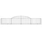 vidaXL Cesti Gabbioni ad Arco 9 pz 300x50x40/60 cm Ferro Zincato vidaXL Cesti Gabbioni ad Arco 9 pz 300x50x40/60 cm Ferro Zincato