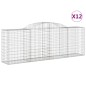 vidaXL Cesti Gabbioni ad Arco 12 pz 300x50x100/120 cm Ferro Zincato vidaXL Cesti Gabbioni ad Arco 12 pz 300x50x100/120 cm Ferro Zincato
