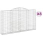 vidaXL Cesti Gabbioni ad Arco 8 pz 300x30x160/180 cm Ferro Zincato vidaXL Cesti Gabbioni ad Arco 8 pz 300x30x160/180 cm Ferro Zincato