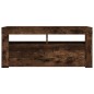 vidaXL Mobile Porta TV con Luci LED Rovere Fumo 90x35x40 cm