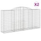 vidaXL Cesti Gabbioni ad Arco 2 pz 300x50x140/160 cm Ferro Zincato vidaXL Cesti Gabbioni ad Arco 2 pz 300x50x140/160 cm Ferro Zincato