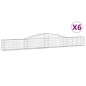 vidaXL Cesti Gabbioni ad Arco 6 pz 400x30x40/60 cm Ferro Zincato vidaXL Cesti Gabbioni ad Arco 6 pz 400x30x40/60 cm Ferro Zincato