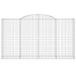 vidaXL Cesti Gabbioni ad Arco 4 pz 300x50x160/180 cm Ferro Zincato vidaXL Cesti Gabbioni ad Arco 4 pz 300x50x160/180 cm Ferro Zincato