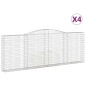 vidaXL Cesti Gabbioni ad Arco 4 pz 400x30x140/160 cm Ferro Zincato vidaXL Cesti Gabbioni ad Arco 4 pz 400x30x140/160 cm Ferro Zincato