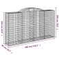 vidaXL Cesti Gabbioni ad Arco 11 pz 300x50x160/180 cm Ferro Zincato vidaXL Cesti Gabbioni ad Arco 11 pz 300x50x160/180 cm Ferro Zincato