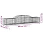 vidaXL Cesti Gabbioni ad Arco 8 pz 300x50x40/60 cm Ferro Zincato vidaXL Cesti Gabbioni ad Arco 8 pz 300x50x40/60 cm Ferro Zincato