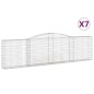 vidaXL Cesti Gabbioni ad Arco 7 pz 400x30x100/120 cm Ferro Zincato vidaXL Cesti Gabbioni ad Arco 7 pz 400x30x100/120 cm Ferro Zincato