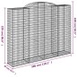 vidaXL Cesti Gabbioni ad Arco 7 pz 300x50x220/240 cm Ferro Zincato vidaXL Cesti Gabbioni ad Arco 7 pz 300x50x220/240 cm Ferro Zincato