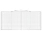 vidaXL Cesti Gabbioni ad Arco 2 pz 400x30x180/200 cm Ferro Zincato vidaXL Cesti Gabbioni ad Arco 2 pz 400x30x180/200 cm Ferro Zincato