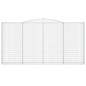 vidaXL Cesti Gabbioni ad Arco 3 pz 400x30x200/220 cm Ferro Zincato vidaXL Cesti Gabbioni ad Arco 3 pz 400x30x200/220 cm Ferro Zincato