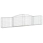 vidaXL Cesti Gabbioni ad Arco 9 pz 400x30x80/100 cm Ferro Zincato vidaXL Cesti Gabbioni ad Arco 9 pz 400x30x80/100 cm Ferro Zincato